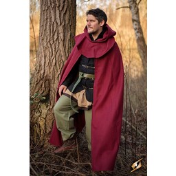 Cape à capuche médiévale Thomas, rouge - Celtic Webmerchant