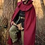 Medieval hooded cloak Thomas, red - Celtic Webmerchant