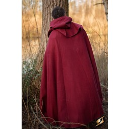 Medieval hooded cloak Thomas, red - Celtic Webmerchant