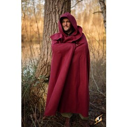 Medieval hooded cloak Thomas, red - Celtic Webmerchant