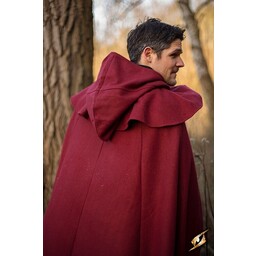 Medieval hooded cloak Thomas, red - Celtic Webmerchant