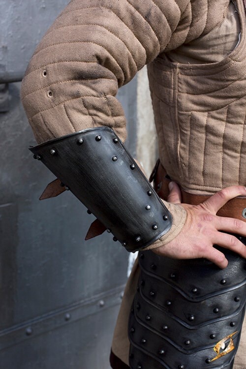 Medieval vambraces, patinated 