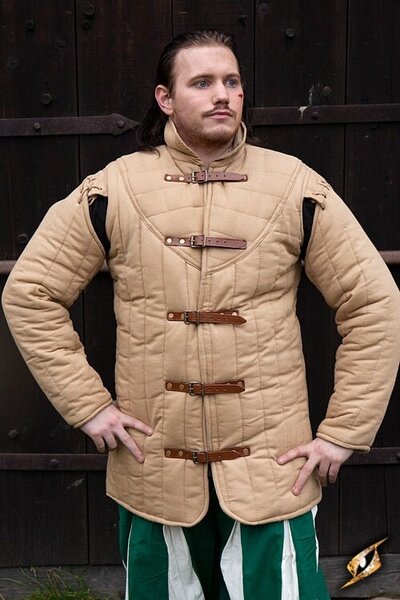 Medieval belt gambeson beige - Celtic Webmerchant