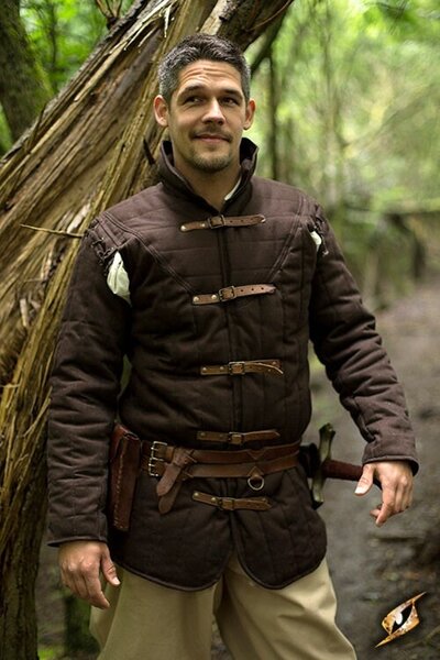 Ceinture médiévale gambison marron - Celtic Webmerchant