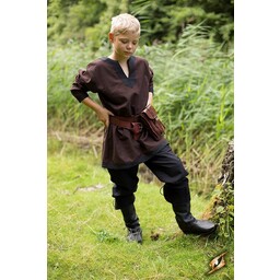 Medieval long-sleeved tunic brown - Celtic Webmerchant