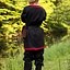 Średniowieczny długi rękaw tunika czarno-czerwony - Celtic Webmerchant