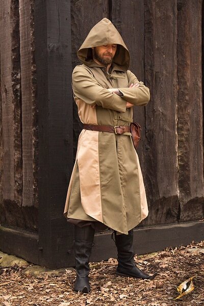 Ærmeløs frakke Assassins Creed, grøn-sand - Celtic Webmerchant