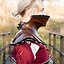 Noble leather gorget, red - Celtic Webmerchant