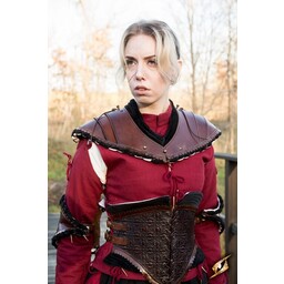 cuir noble gorget, rouge - Celtic Webmerchant