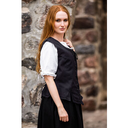 Średniowieczny dublet Christine czarny - Celtic Webmerchant