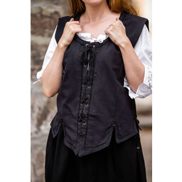 Middeleeuwse doublet Christine zwart - Celtic Webmerchant