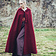 Leonardo Carbone Middelalderlig kappe Karen rød - Celtic Webmerchant