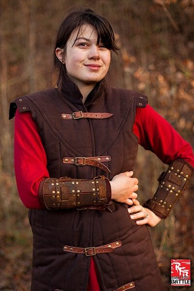 Paar Vambraces Fighter, braun - Celtic Webmerchant