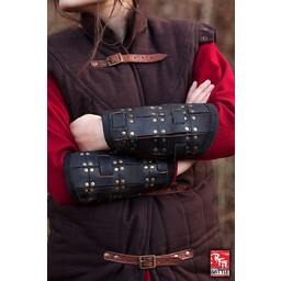 Paar Vambraces Fighter, schwarz - Celtic Webmerchant