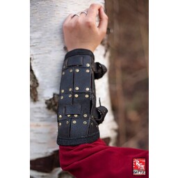 Paar Vambraces Fighter, schwarz - Celtic Webmerchant
