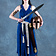 Goddess Dress Hera, royal blue - Celtic Webmerchant