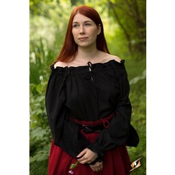 Blouse Pirate Reid, noire - Celtic Webmerchant