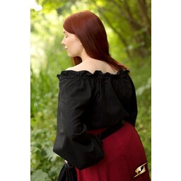 Pirate blouse Reid, black - Celtic Webmerchant