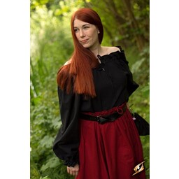 Blouse Pirate Reid, noire - Celtic Webmerchant