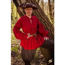 Chemise Pirate Jack, rouge - Celtic Webmerchant