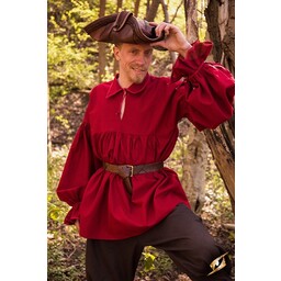 Chemise Pirate Jack, rouge - Celtic Webmerchant