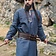 Leonardo Carbone Viking tunic wolf Fenrir, blue-grey - Celtic Webmerchant