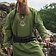 Leonardo Carbone Vikingtunika varg Fenrir, grön - Celtic Webmerchant