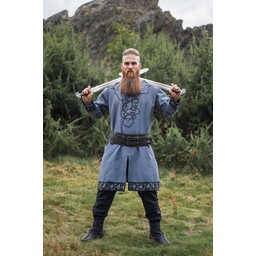 Viking tunic Farulfr, blue-grey - Celtic Webmerchant