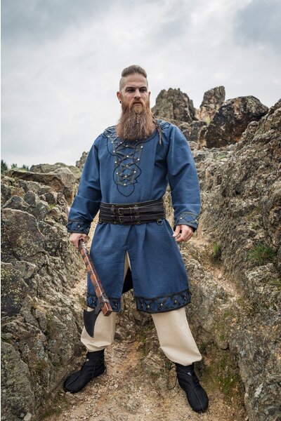 Vikingtunika Farulfr, blå - Celtic Webmerchant