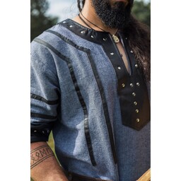 Túnica vikingo Rollo, azul-gris - Celtic Webmerchant