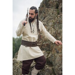 Linen Viking tunic Ragnar, natural - Celtic Webmerchant