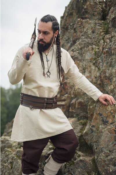 Linned Viking tunika Ragnar, naturlig - Celtic Webmerchant