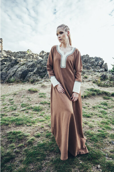 Vikinga klänning Lagertha, sand - Celtic Webmerchant