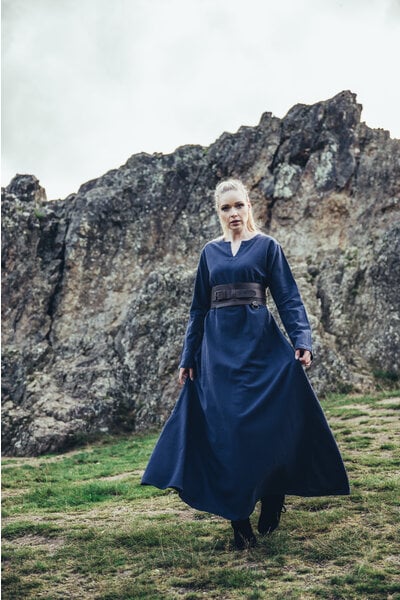 Viking dress Valdis, blue - Celtic Webmerchant