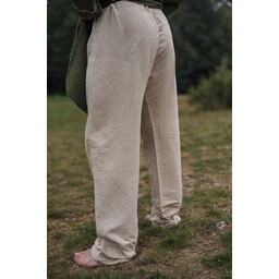 Linen Viking trousers, natural - Celtic Webmerchant