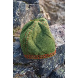 Chapeau viking brodé Ulf, vert - Celtic Webmerchant