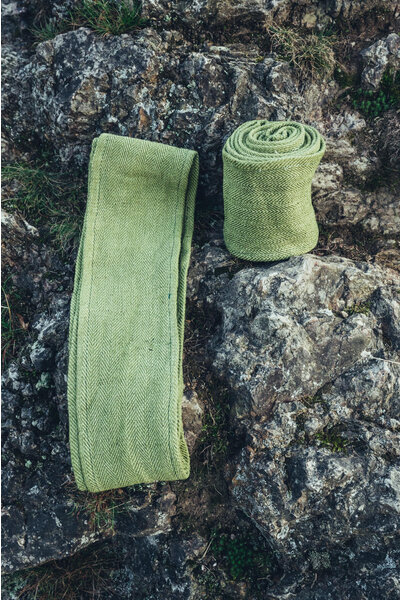 Viking Winingas Herringbone Motif Halfdan, vert - Celtic Webmerchant