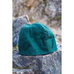 Chapeau de viking de laine njal, vert - Celtic Webmerchant