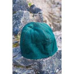 Sombrero de vikingo de lana njal, verde - Celtic Webmerchant
