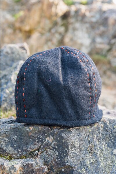 Chapeau de laine viking njal, noir - Celtic Webmerchant