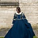 Epic Armoury Renaissance jurk Lucrezia, blauw - Celtic Webmerchant