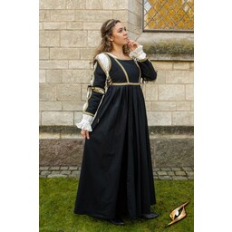Vestido renacentista Lucrezia, negro - Celtic Webmerchant