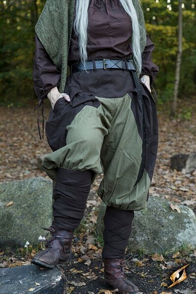 Renæssancebukse Raphael, brungrøn - Celtic Webmerchant