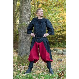 Renesansowe spodnie Raphael, czerwono-czarne - Celtic Webmerchant
