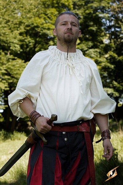 Camisa renacentista cosimo, blanca. - Celtic Webmerchant