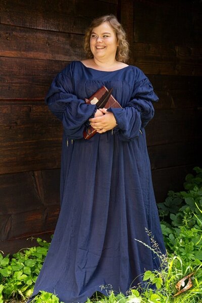 Renaissance dress Lucretia, blue - Celtic Webmerchant