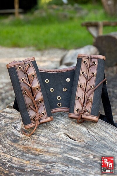 RFB Double LARP sword holder, brown-black - Celtic Webmerchant