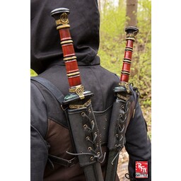 RFB Doppio porta spada LARP, nero - Celtic Webmerchant