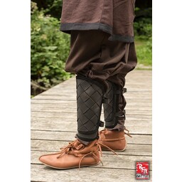 Grèves viking en cuir RFB, noir, paire - Celtic Webmerchant