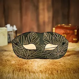 Leren masker Nessa, groen - Celtic Webmerchant